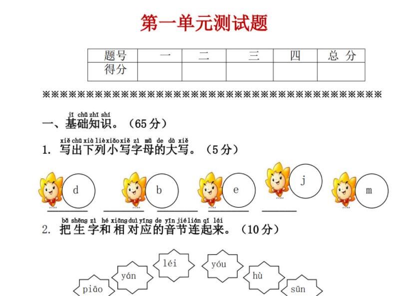 小学1-6年级440套语文、数学复习资料 百度网盘下载