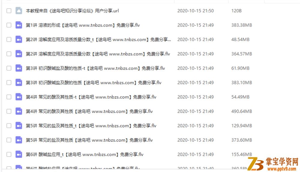 某而思 陈谭飞 2020寒 初三化学直播菁英班（全国版带讲义）资源课程百度云下载