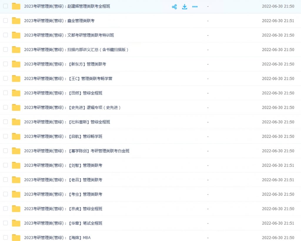 2023考研网课目录