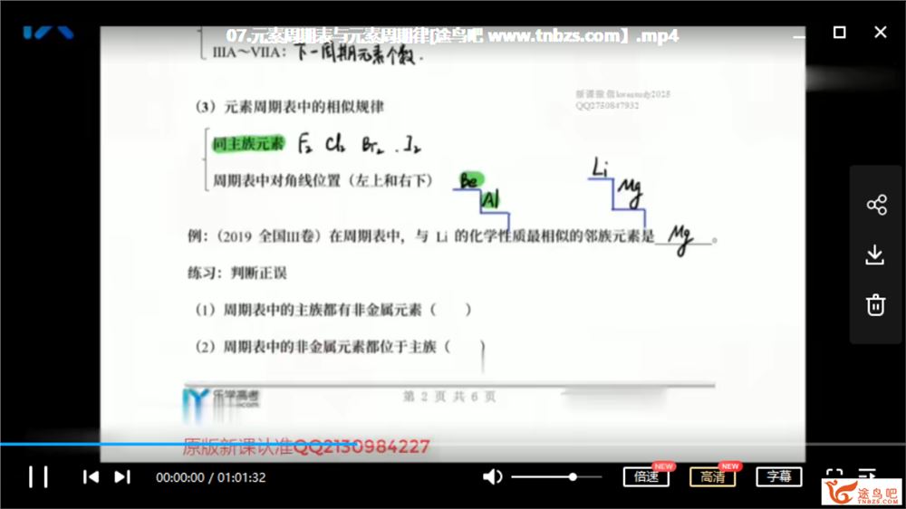 2020乐学高考康永明 高考化学逆袭系统班课程资源百度云下载 