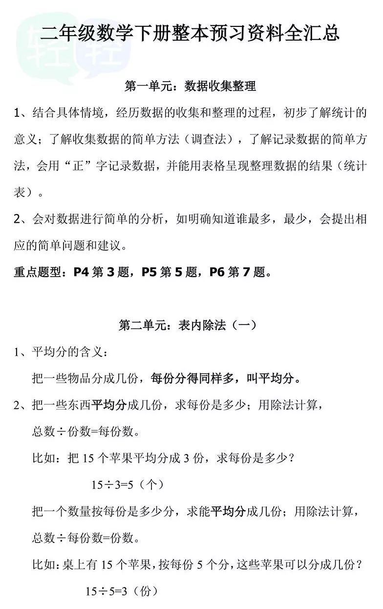 人教版小学1-6年级数学上下册电子课本+全册预习资料百度网盘下载 