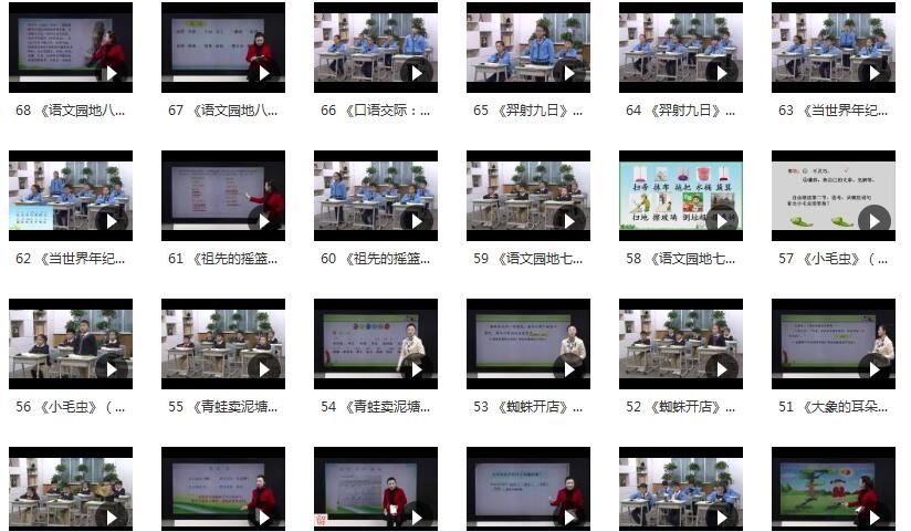 小学二年级语文下学期课本知识同步教学网课(部编版下册 68小讲)