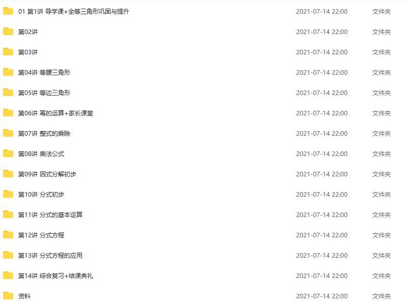 2020年暑假课程初二数学箐英班 朱韬