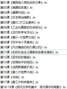部编版初中九年级历史下册课堂同步辅导网课教学视频全集(张胜利老师 19课)