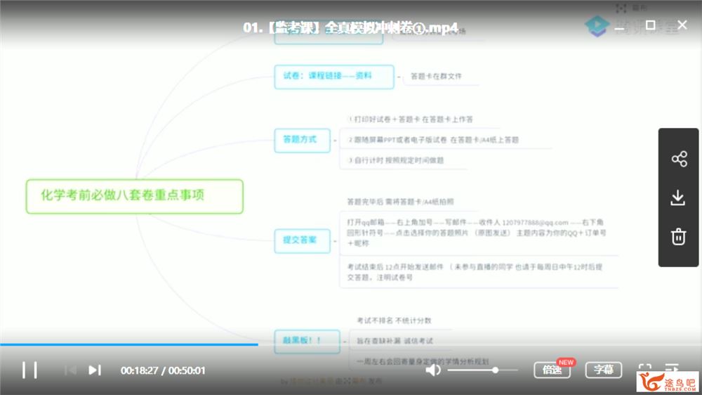 腾讯课堂【化学木子】2020高考化学 木子化学二轮复习全程班视频课程合集百度云下载 