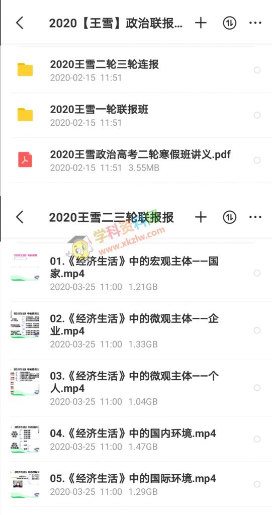 2020王雪政治一二轮联报班有道精品课高考政治全套视频课百度网盘