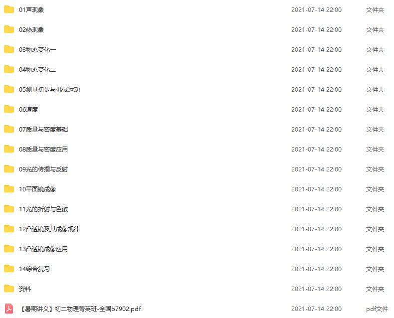 2020年暑假初一升初二物理直播菁英班（全国版）杜春雨