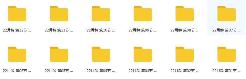 22个月宝宝早教游戏训练课程视频全套（48集）