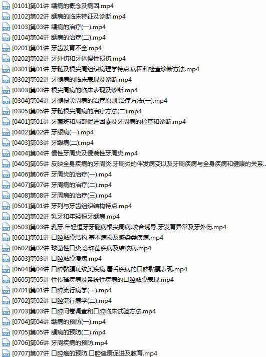 2019口腔主治医师证考试之专业知识培训讲座视频课程全集(含考试大纲及配套资料)