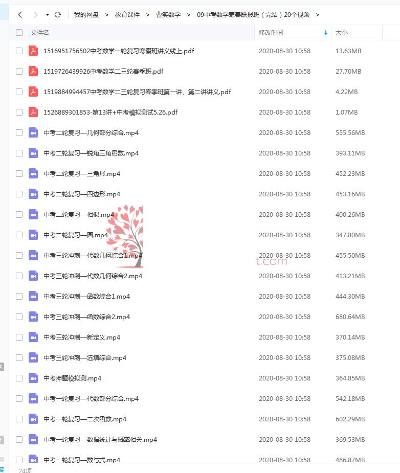 有道精品课 曹笑初中数学教学视频合集 初一二三数学教程