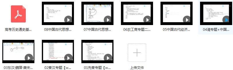 中国古代史通史知识框架梳理基础班教学视频(刘勖雯8节课)