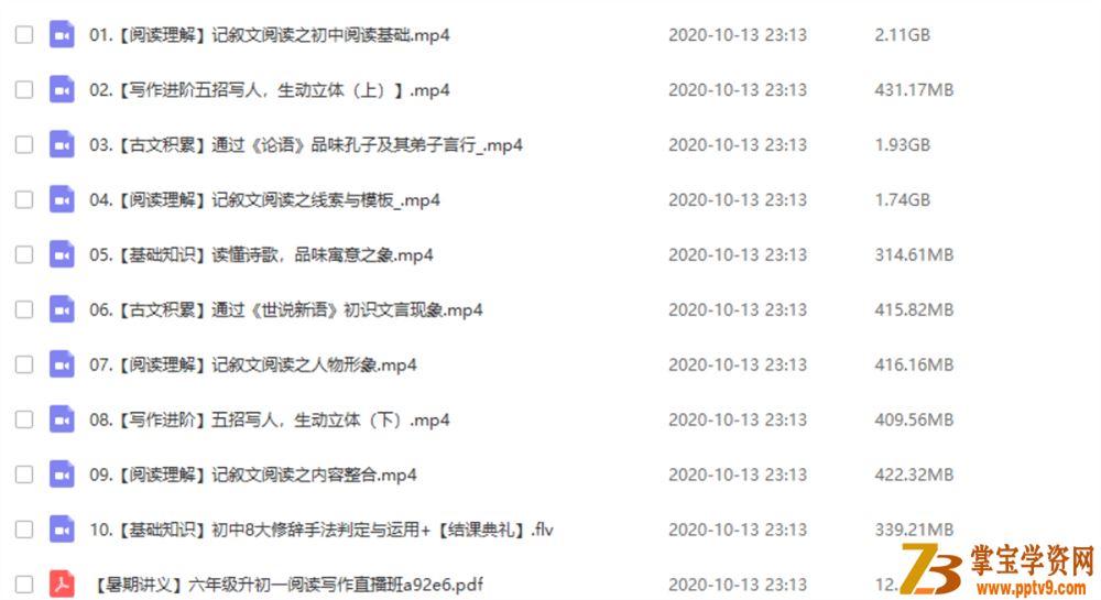 某而思 杨林 2020 暑 六年级升初一语文阅读写作直播班课程视频百度云下载