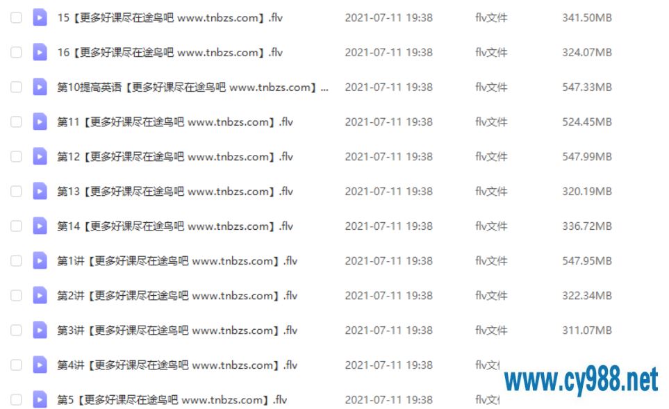 刘飞飞 2020春 初二英语提高班（16讲带讲义）课程视频百度云下载