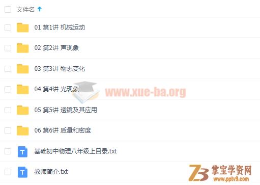 万门中学 初中八九年级物理视频课程百度云网盘下载