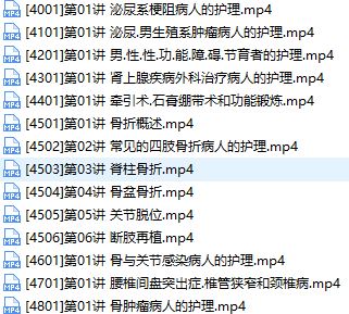 2019主管护师证考试之外科护理学培训讲座视频教程全集(含练习题和资料)
