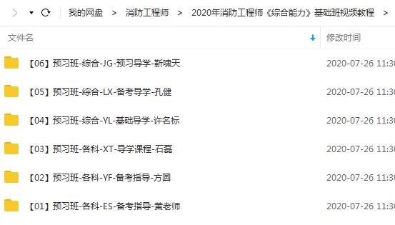 2020年消防工程师《综合能力》预习班+真题文档教程