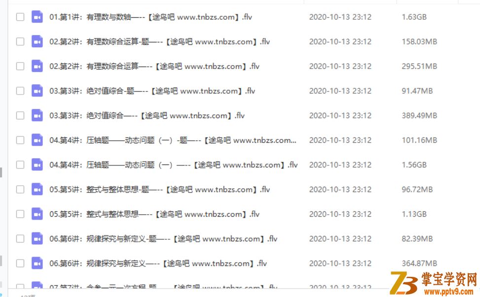某而思 朱韬 2019秋季 初一数学直播箐英班（15讲带讲义视频课程百度云下载