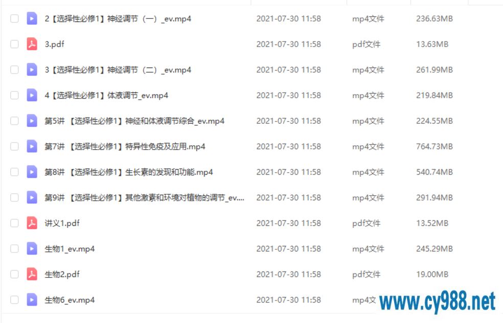 徐京 2021暑假 高二生物暑假尖端班（更完）课程视频百度云下载