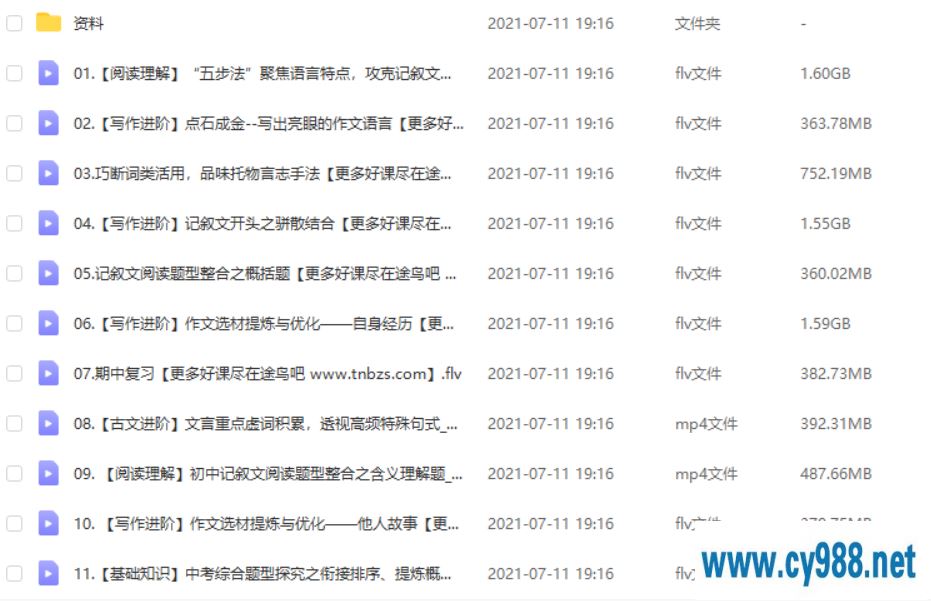 石雪峰 2020春 初一语文阅读写作直播班（16讲带讲义）课程视频百度云下载