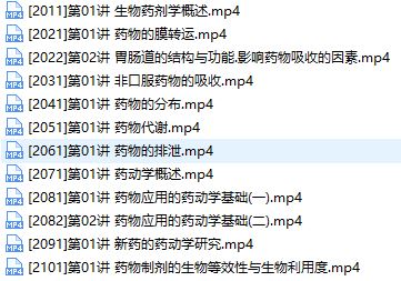 2019主管药师证考试之专业知识培训讲课教学视频全集(含练习题和资料)
