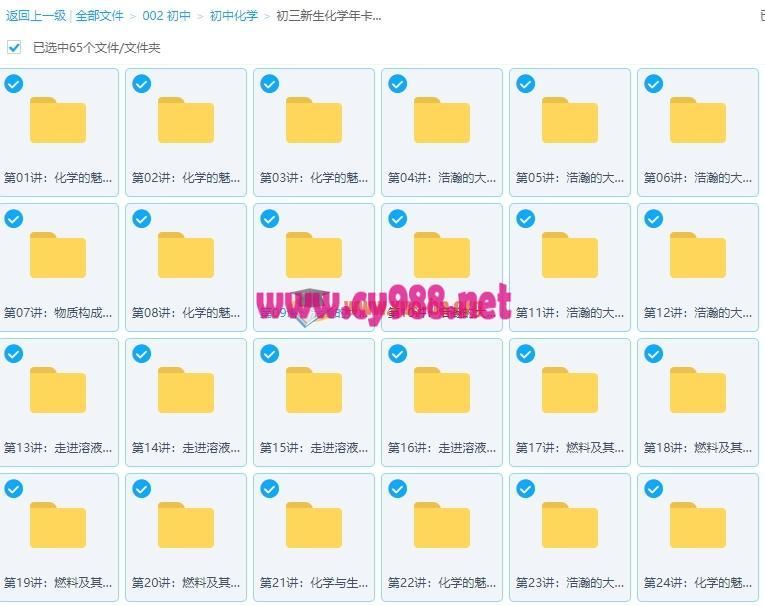 初三新生化学年卡目标满分班（沪教版）【65讲,陈潭飞】