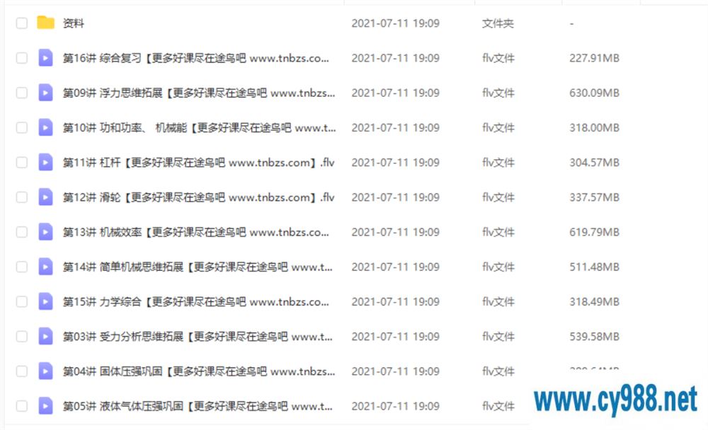 杜春雨 2020春 初二物理杜春雨目标班（16讲带讲义）课程视频百度云下载