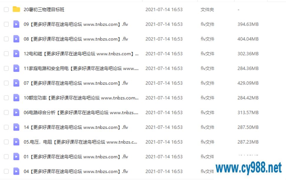 杜春雨 2020-秋 初三物理秋季菁英班（16讲带讲义）课程视频百度云下载