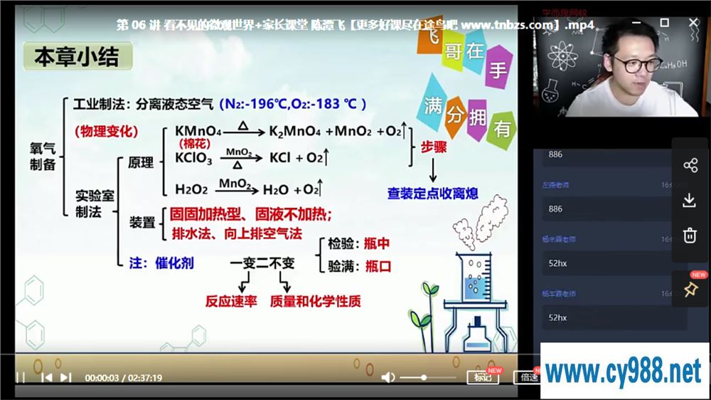 陈潭飞 2020暑 初二升初三化学暑期直播目标班k课程资源百度云下载