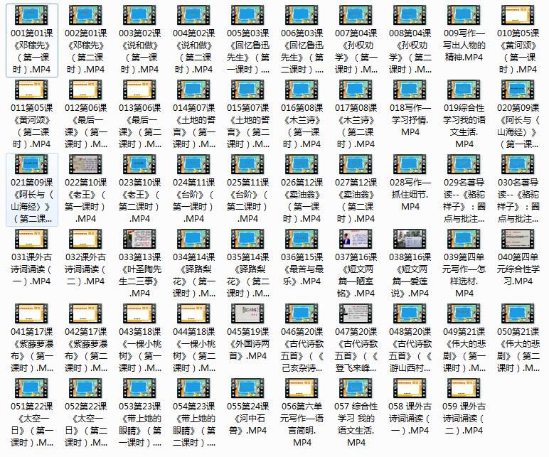 部编版初一(七年级)语文下册课本同步辅导全套视频课程（下学期 59集）