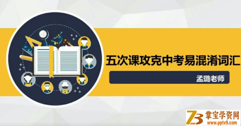 某辅导 孟璐 初中英语 五次课功课中考易混淆词汇课程视频百度网盘下载