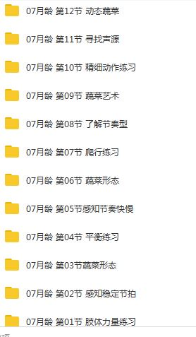 7个月宝宝早教训练课程视频全套（56集）