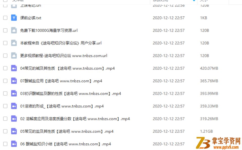 陈谭飞 2019寒假初三化学直播菁英班 （7讲带讲义）资源合集百度云下载