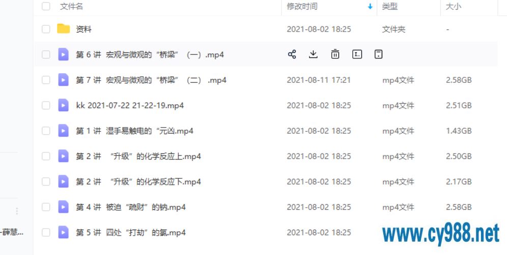 康冲 2021暑假 高一化学暑假尖端班（更完）课程视频百度云下载