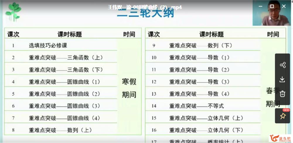 2021高考数学 宋超数学二三轮复习联报课程资源百度云下载