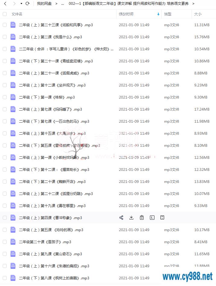 小学语文一二年级课文详解（MP3音频课）百度云下载