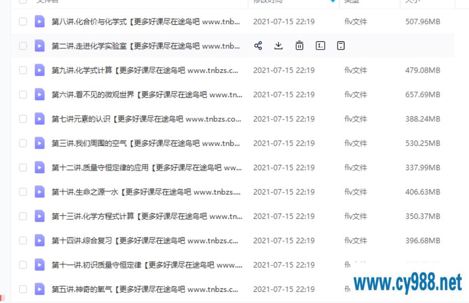 陈谭飞 2020暑 初三化学暑期菁英班（16讲带讲义）课程视频百度云下载