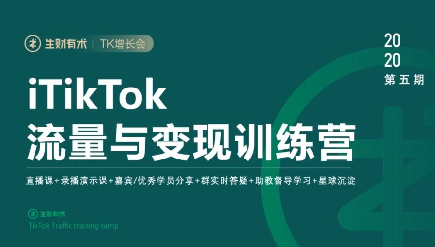 TikTok流量与变现训练营第五期 百度网盘下载