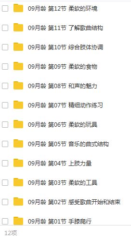 9个月宝宝早教训练课程视频全套（56集）