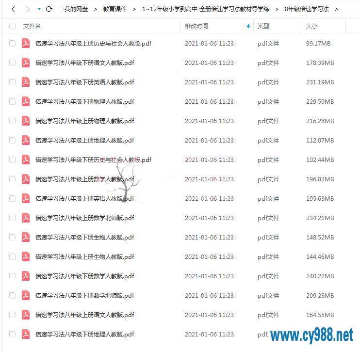 1~12年级小学到高中 全册倍速学习法教材导学练百度云下载