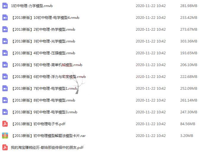 北大中考物理通用模型解题法物理视频精讲教程