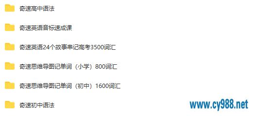 奇速英语全套教程 初高中语法音标词汇速成